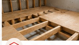 Subfloor structure prepared for rebuilding