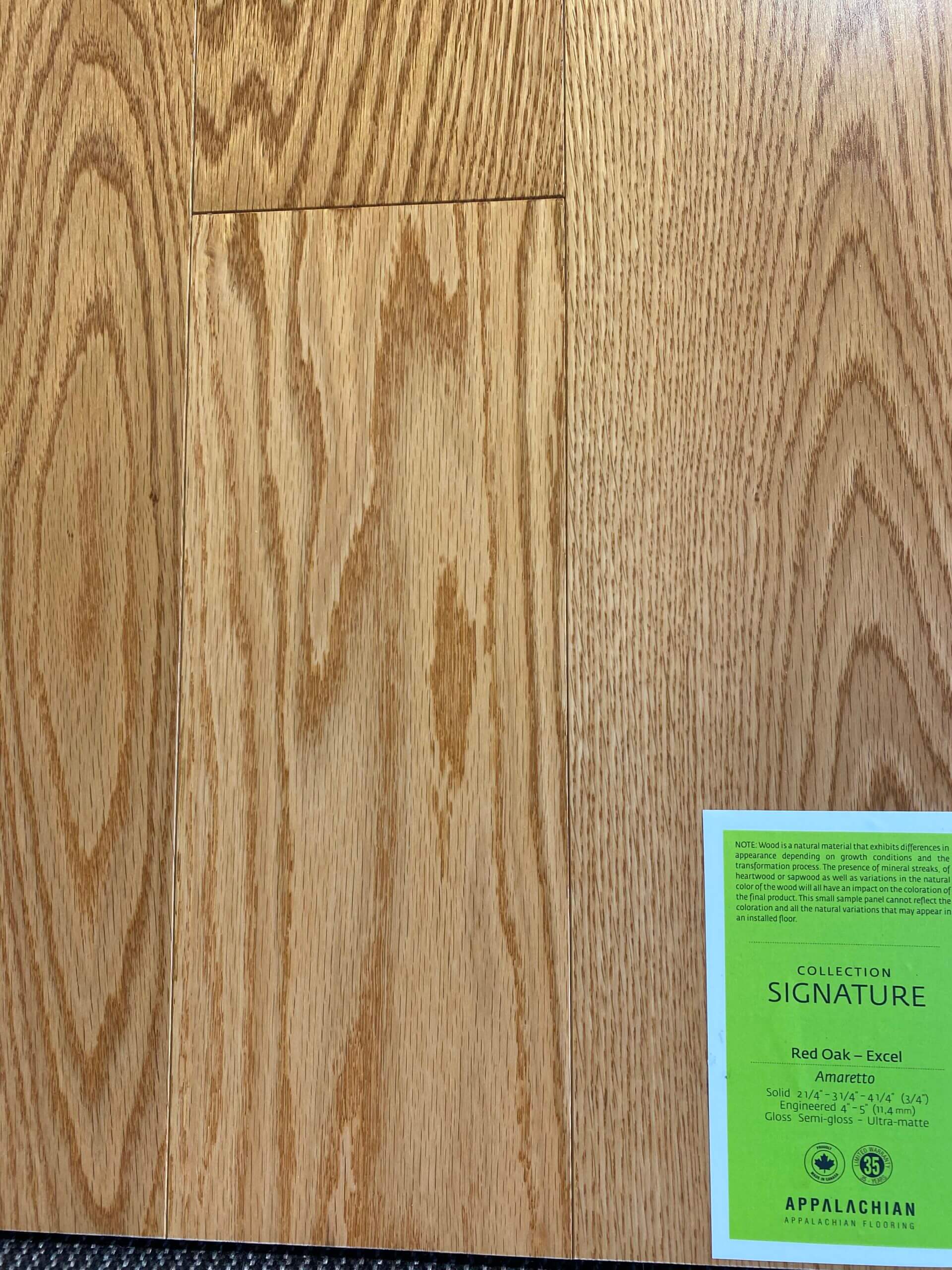 Appalachian Engineered Flooring Signature Collection Amaretto 4″-5″ 11.44″ mm