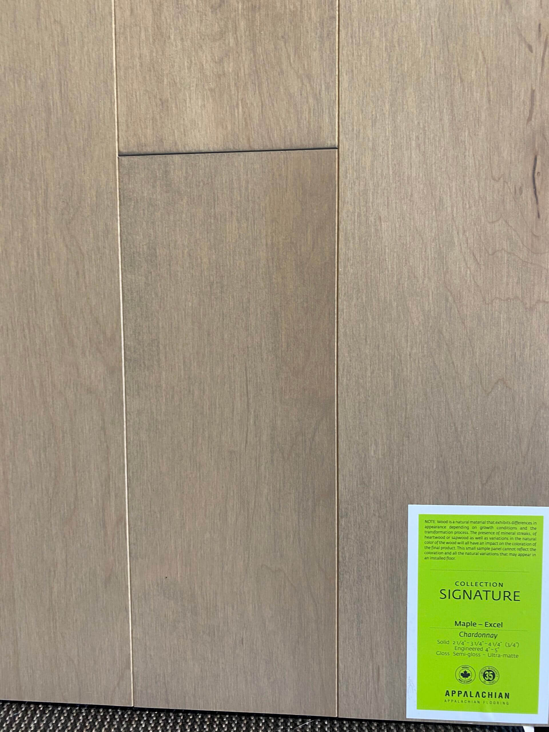 Appalachian Engineered Flooring Signature Collection Chardonnay 4″-5″ 11.44″ mm