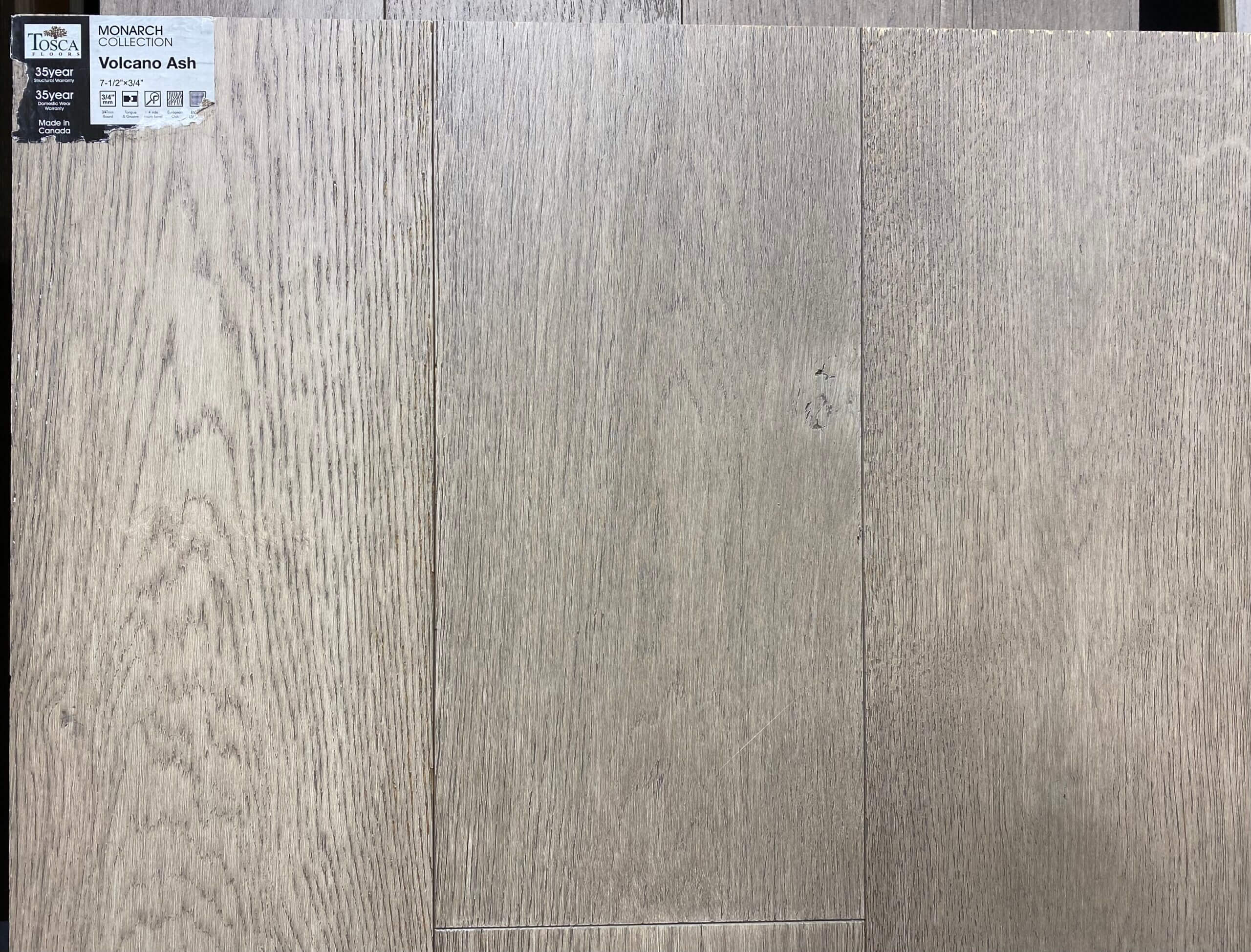 Tosca Engineered Flooring Monarch Collection Volcano Ash 7 -1/2″x 3/4″ mm