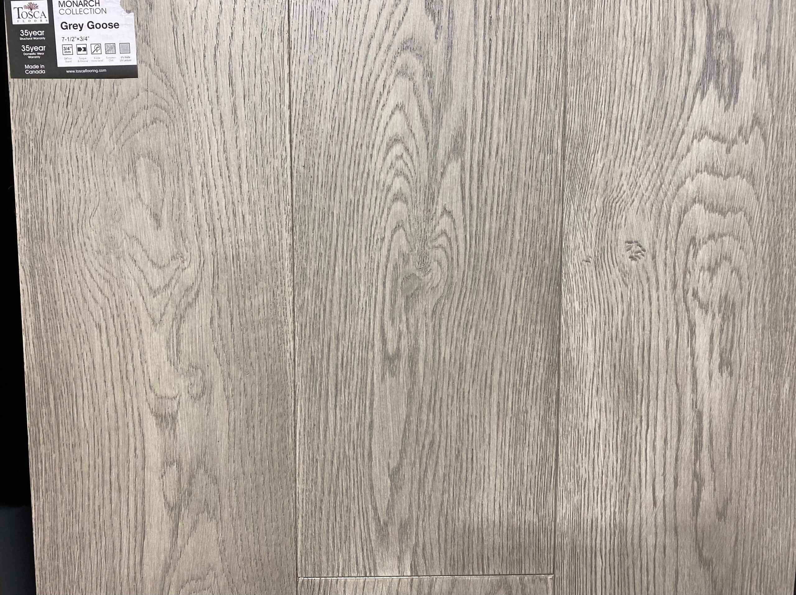 Tosca Engineered Flooring Monarch Collection Grey Goose 7 -1/2″x 3/4″ mm